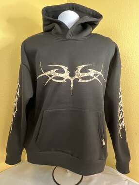 Saints Studio Cyber Y2K Tribal Print Hoodie